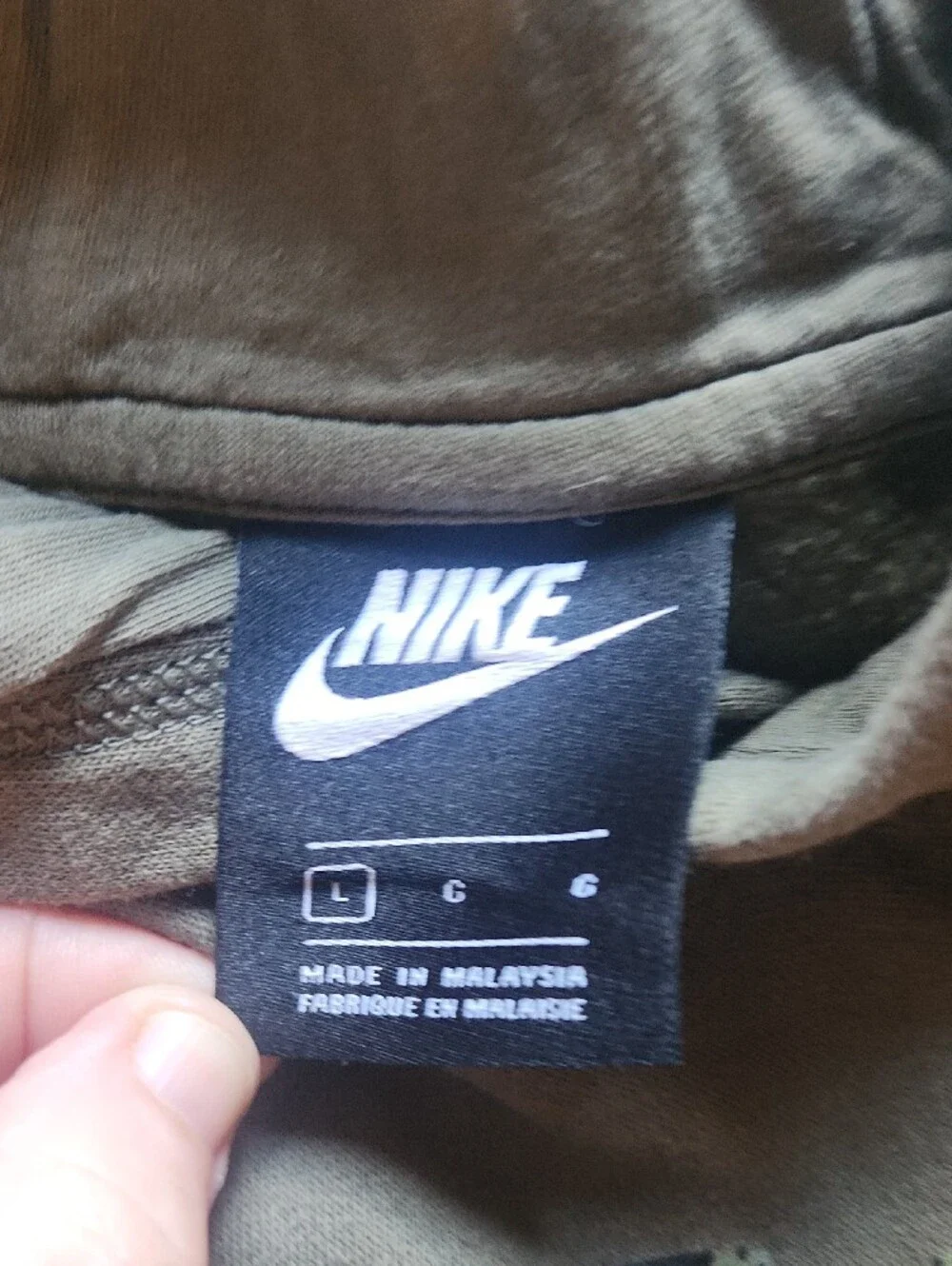 Nike Kids Olive Green Camo 'Just Do It' Hoodie